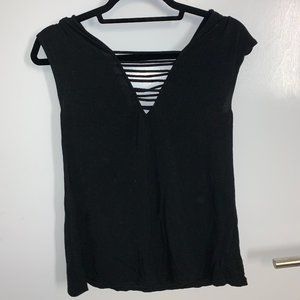 Black Tank with Cross Neck